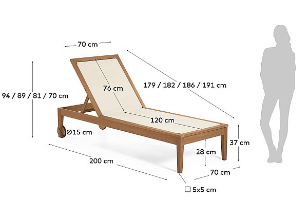 Шезлонг La Forma CATERIN CC2158J33-12