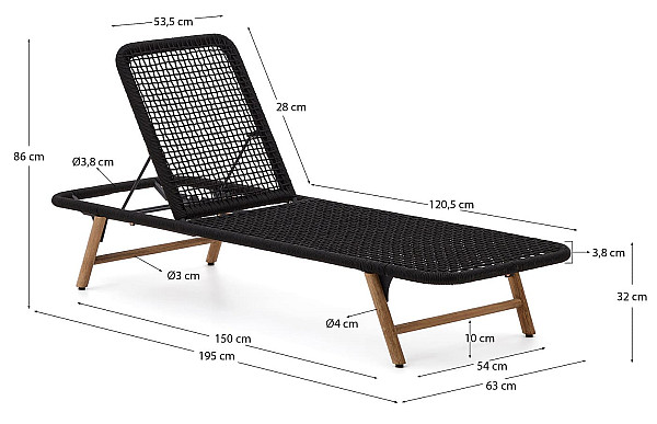 Шезлонг La Forma DANDARA J1300017JJ01-12