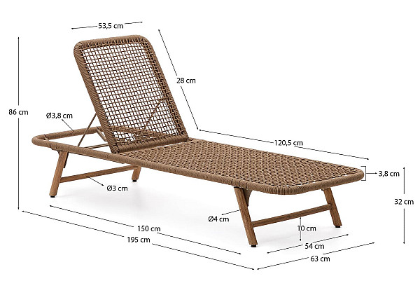 Шезлонг La Forma DANDARA J1300017JJ12-12