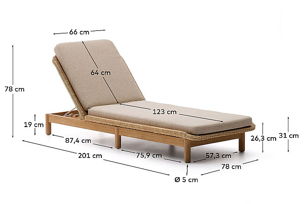 Шезлонг La Forma Galea O00149NW11-18