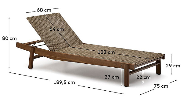 Шезлонг La Forma ITANI O00168NW12-9