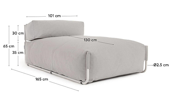 Пуф-шезлонг La Forma SQUARE S803_40_RS34 Теракотовий-10