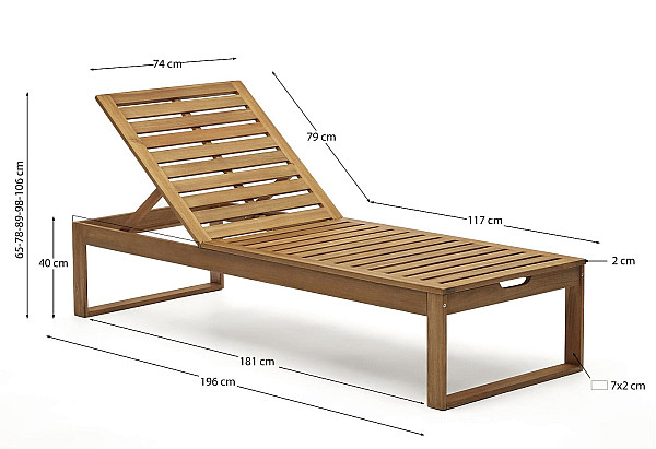 Шезлонг La Forma SULAMITA J1300003MM43-10