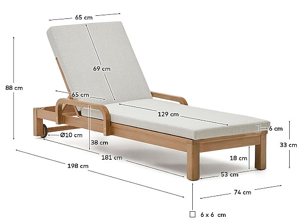 Шезлонг La Forma SONSAURA J1300020JJ12-10