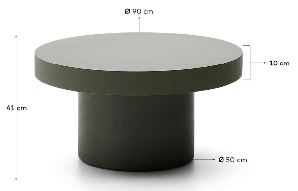 Журнальний столик La Forma AIGUABLAVA T00049PR19 Зелений Ø 90 см-7