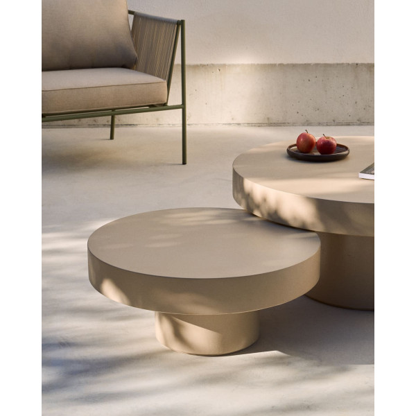 Журнальний столик La Forma AIGUABLAVA T00049PR39 Бежевий Ø 90 см-1