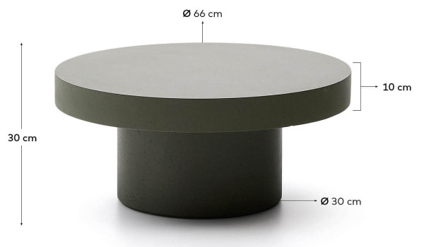 Журнальный столик La Forma AIGUABLAVA T00050PR19 Зеленый Ø 66 см-6