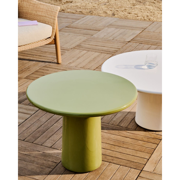 Кавовий столик La Forma Albanella O00034CE19 Зелений Ø 65 см-4