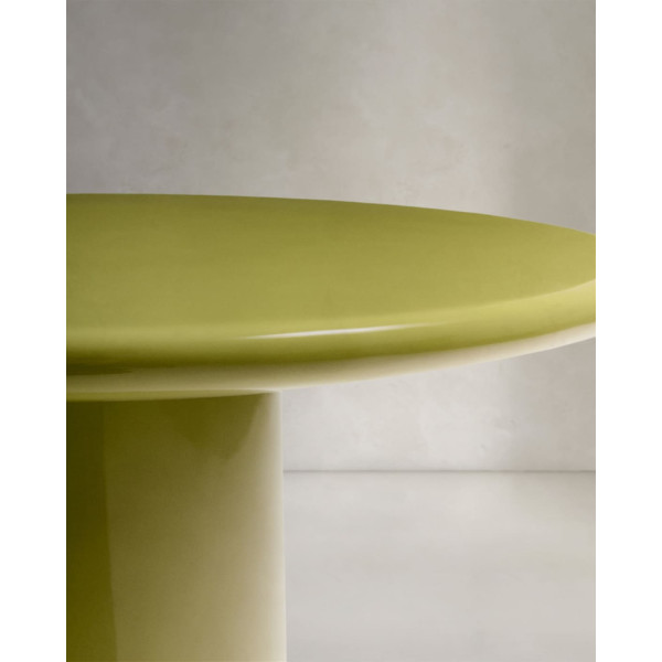 Кавовий столик La Forma Albanella O00034CE19 Зелений Ø 65 см-11