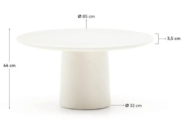 Кофейный столик La Forma Albanella O00035CE05 Белый Ø 85 см-8