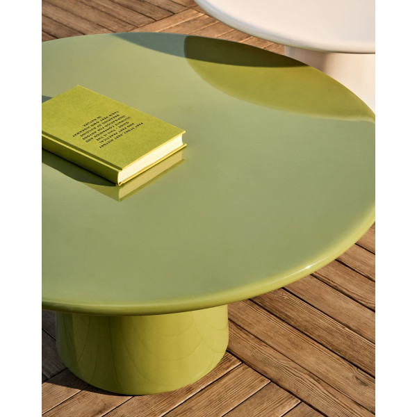 Кавовий столик La Forma Albanella O00035CE19 Зелений Ø 85 см-5