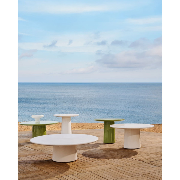 Кавовий столик La Forma Albanella O00035CE19 Зелений Ø 85 см-3