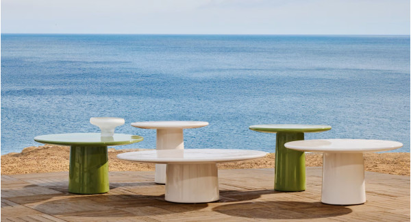 Кавовий столик La Forma Albanella O00035CE19 Зелений Ø 85 см-2