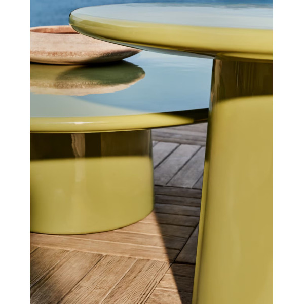 Кавовий столик La Forma Albanella O00036CE19 Зелений Ø 110 см-3