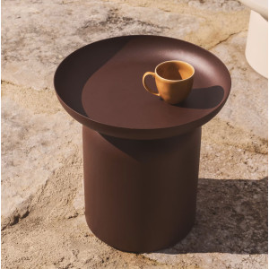 Кавовий столик La Forma Arcola O00475RR10 Коричневий Ø 45 см