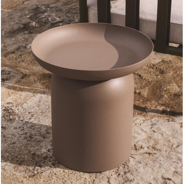 Кофейный столик La Forma Arcola O00475RR12 Бежевый Ø 45 см-0