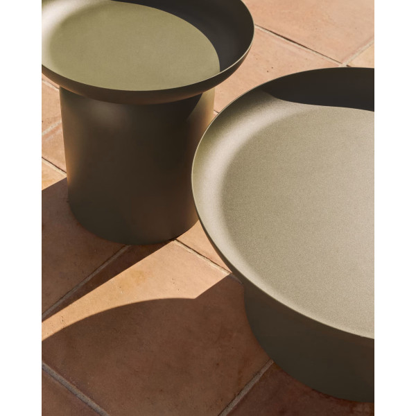 Кофейный столик La Forma Arcola O00681RR06 Зеленый Ø 70 см-2