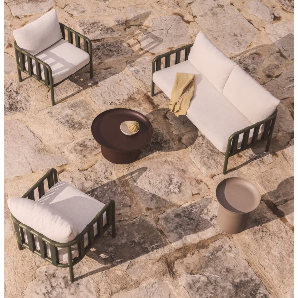 Кавовий столик La Forma Arcola O00681RR10 Коричневий Ø 70 см-1