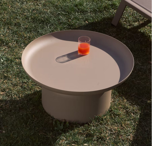 Кофейный столик La Forma Arcola O00681RR12 Бежевый Ø 70 см-0