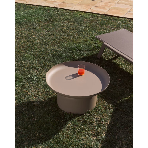 Кофейный столик La Forma Arcola O00681RR12 Бежевый Ø 70 см-1