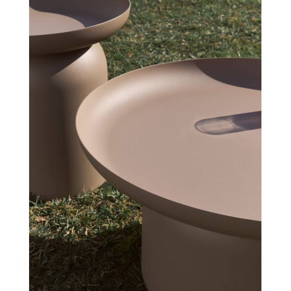 Кофейный столик La Forma Arcola O00681RR12 Бежевый Ø 70 см-3