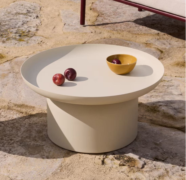 Кофейный столик La Forma Arcola O00681RR39 Экрю Ø 70 см-0