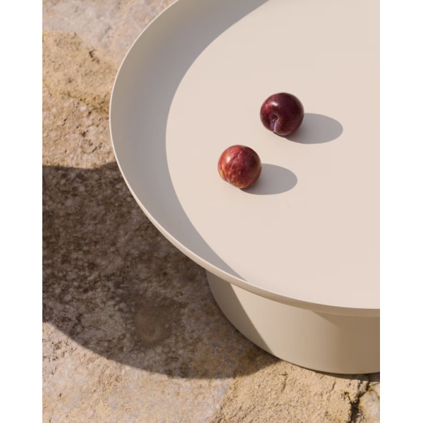 Кофейный столик La Forma Arcola O00681RR39 Экрю Ø 70 см-3