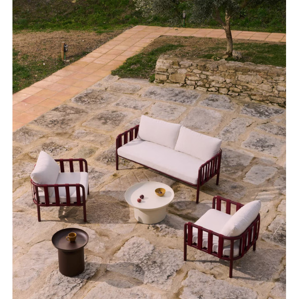 Кофейный столик La Forma Arcola O00681RR39 Экрю Ø 70 см-2