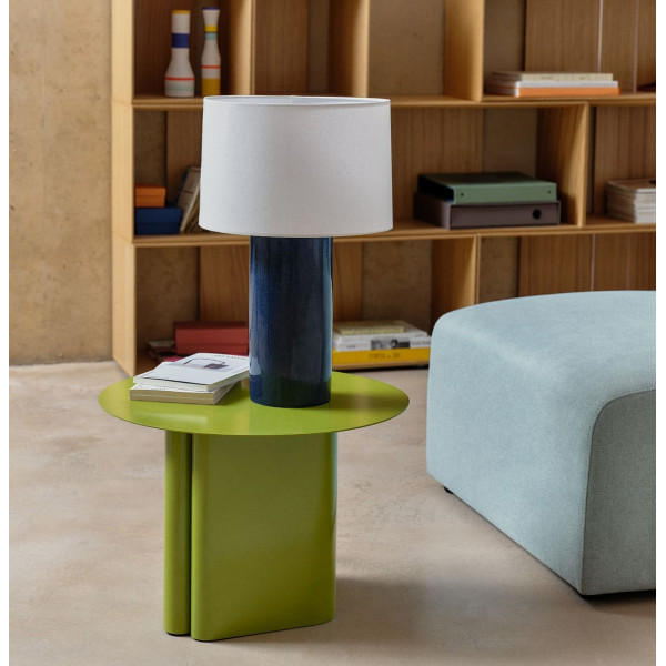 Журнальний столик La Forma Arvin T00077RR06 Зеленый Ø 55 см-1