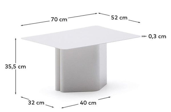 Журнальний столик La Forma Arvin T00080RR24 Сірий 70х52 см-8