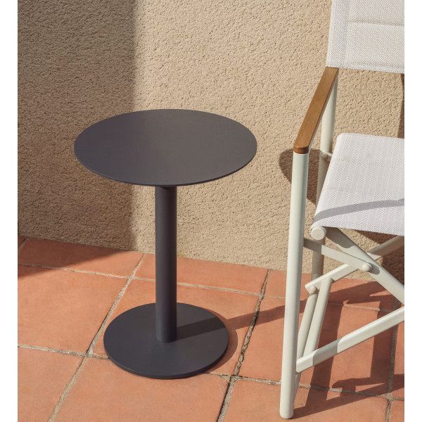 Журнальний столик La Forma Asinara O00694RR15 Графіт Ø 40 см-0