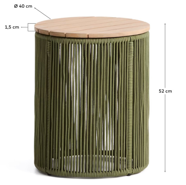 Кофейный столик La Forma DANDARA J0400039JJ19 Зеленый Ø 40 см-7