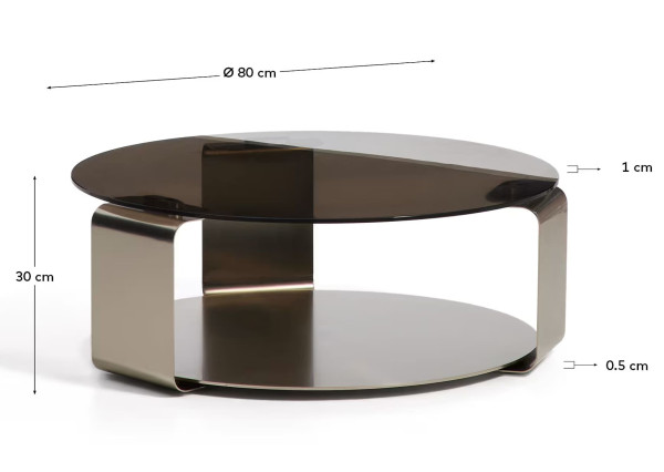 Журнальний столик La Forma Dolven T00487CR10 Ø 80 см-9