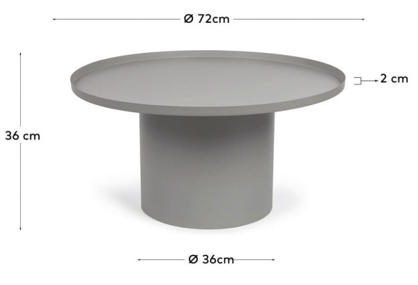 Кавовий стіл La Forma FLEKSA LH0160R03 Сірий-6
