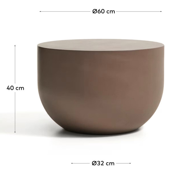 Уличный журнальный столик La Forma Garbet J0300018PR09 Коричневый Ø 60 см-8