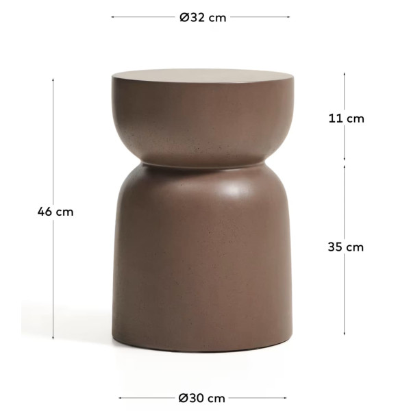 Вуличний журнальний столик La Forma Garbet J2200014PR09 Коричневий Ø 32 см-8