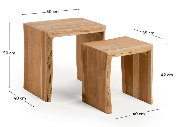 Набір з 2-х кавових столів La Forma Lomiri T00140MA11-7