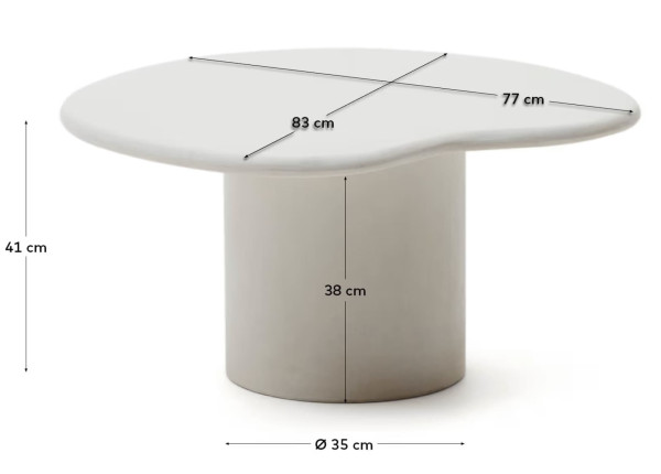 Кавовий столик La Forma MACARELLA J0300047PR05 Білий-6