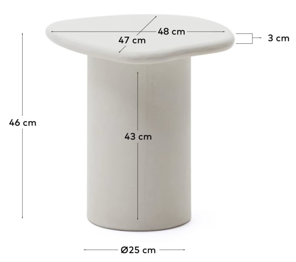Кавовий столик La Forma MACARELLA J0300050PR05 Білий-6