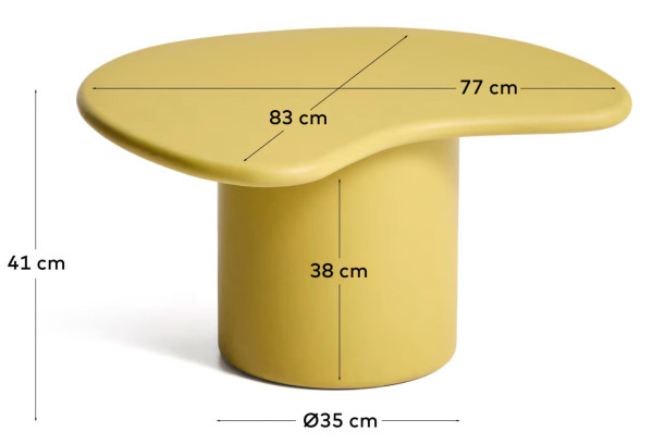 Кофейный столик La Forma MACARELLA J0300045PR31 Желтый-6