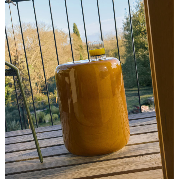 Журнальный столик La Forma MESQUIDA O00459KK29 Горчичный Ø 35 см-0