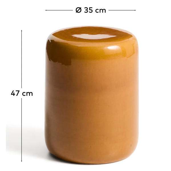 Журнальный столик La Forma MESQUIDA O00459KK29 Горчичный Ø 35 см-7