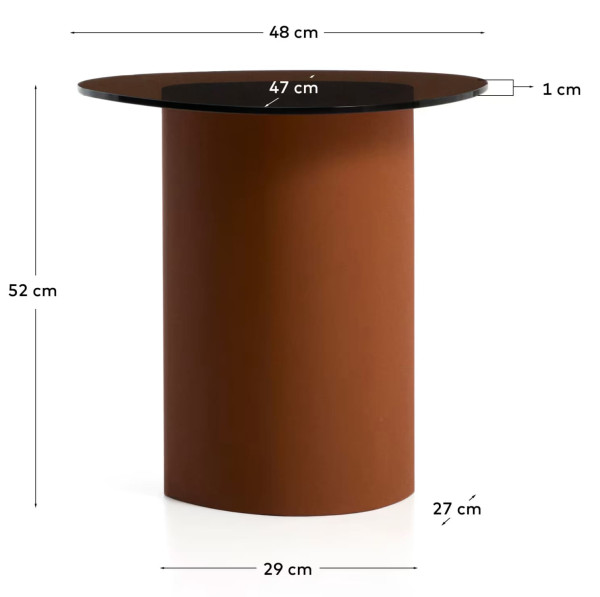 Журнальный столик La Forma Olir T00229CR10 Коричневый 48х47 см-8