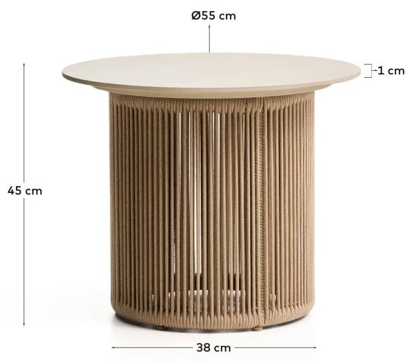 Журнальний столик La Forma Orosei O00678PR39 Ø 55 см-8