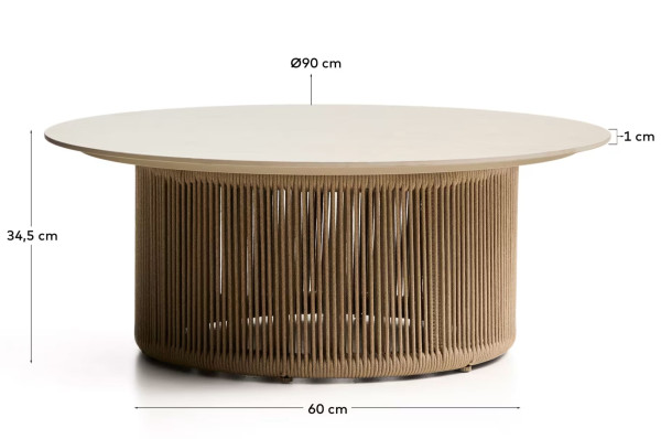 Журнальний столик La Forma Orosei O00679PR39 Ø 90 см-8