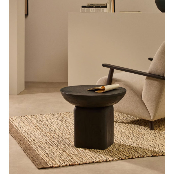 Кофейный столик La Forma Ovak T00037MA01 Черный Ø 50 см-0