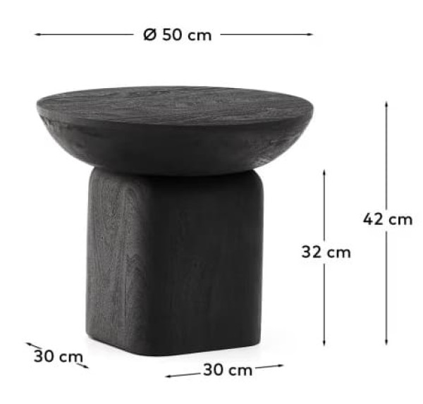 Кофейный столик La Forma Ovak T00037MA01 Черный Ø 50 см-6