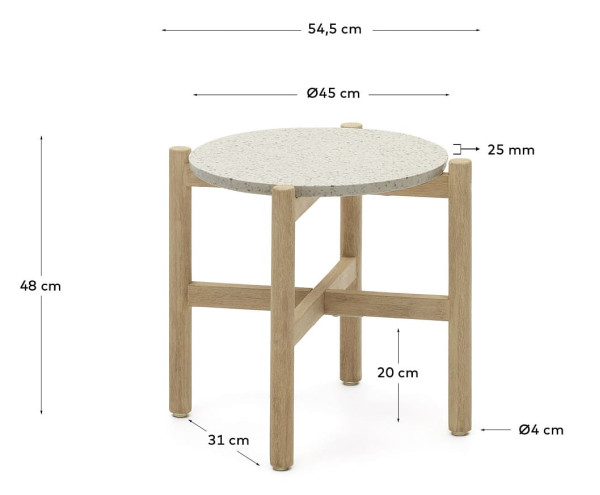 Кавовий столик La Forma Pola J0300042PR05 Ø 50 см-5