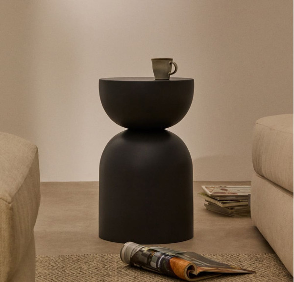 Кавовий столик La Forma RACHELL T00101RR15 Сірий Ø 30.5 см-0