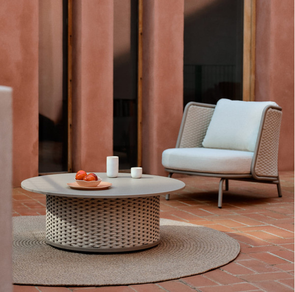 Журнальный столик La Forma Sedalis O00099RO39 Серо-коричневый Ø 99 см-0